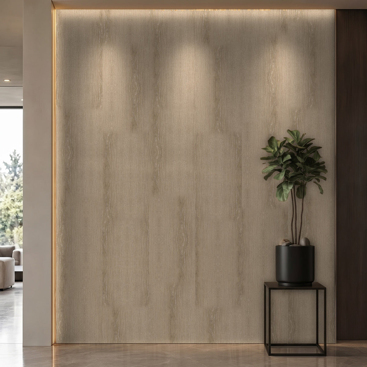 Bodaq LW107 interior film rendered on a feature wall