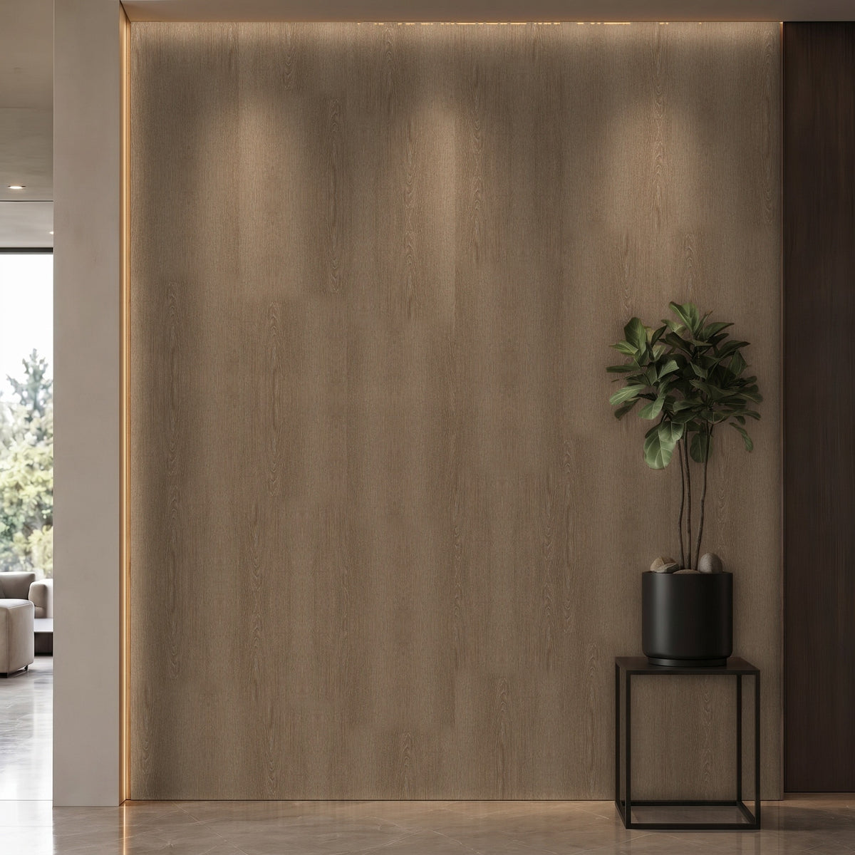 Bodaq LW109 interior film rendered on a feature wall