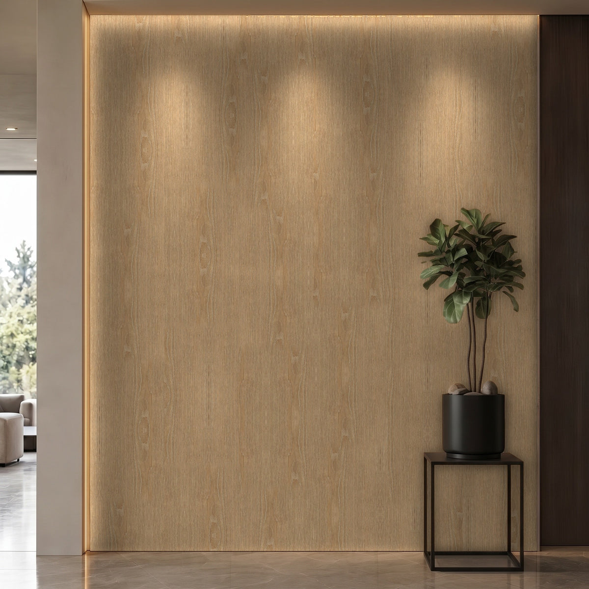Bodaq LW114 interior film rendered on a feature wall