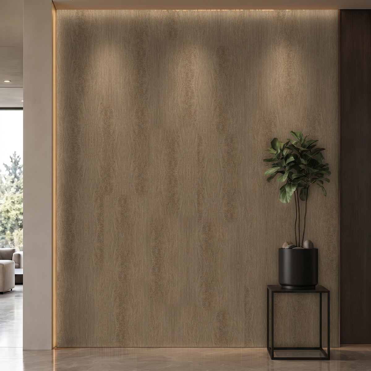Bodaq LW115 interior film rendered on a feature wall