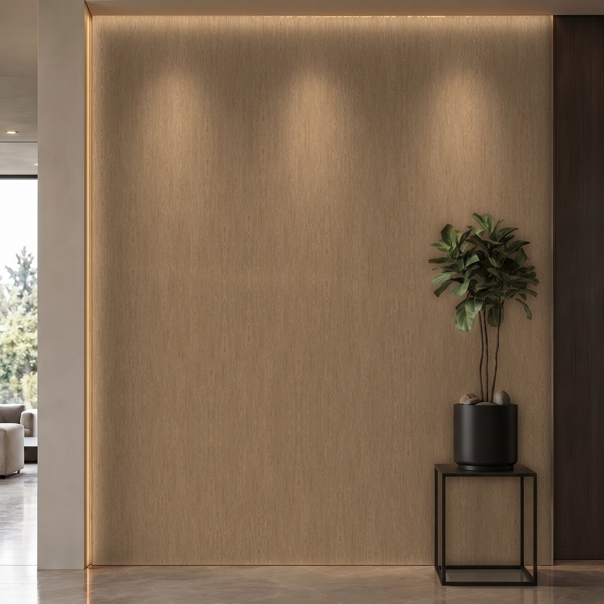 Bodaq LW117 interior film rendered on a feature wall