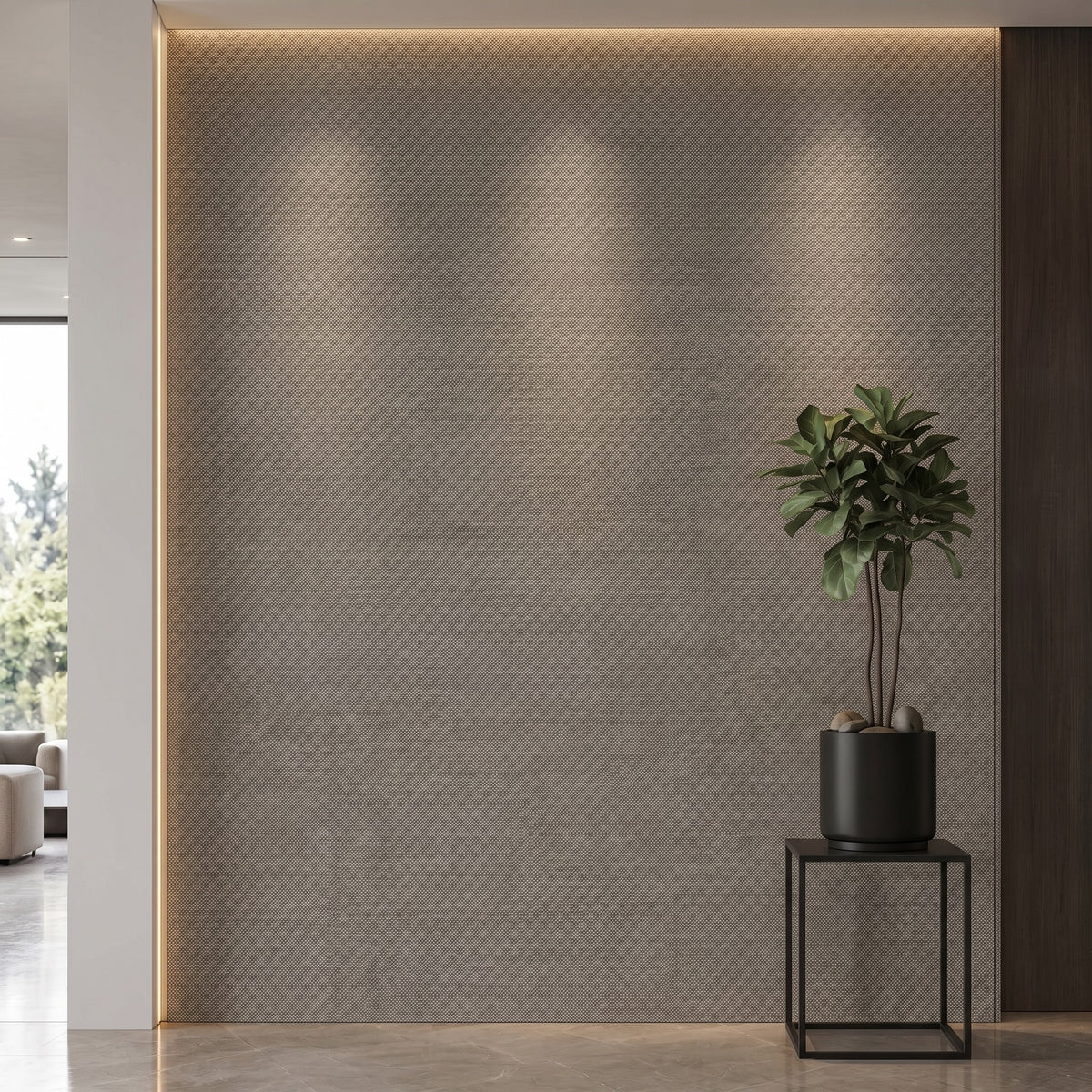 Bodaq NF906 interior film rendered on a feature wall
