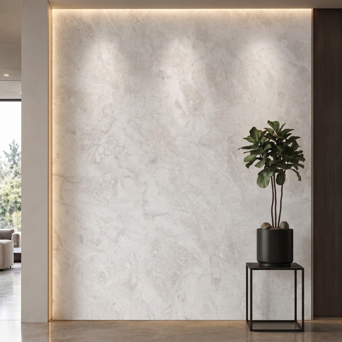 Bodaq NS118 interior film rendered on a feature wall