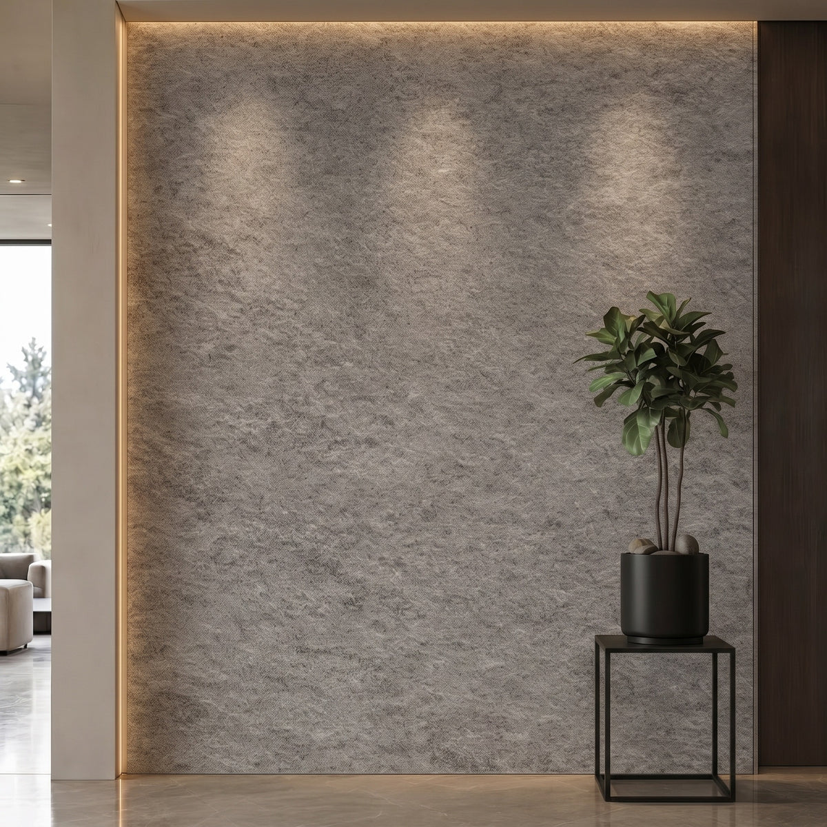 Bodaq NS120 interior film rendered on a feature wall