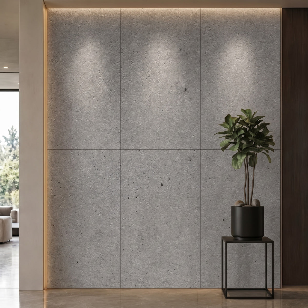 Bodaq NS401 interior film rendered on a feature wall
