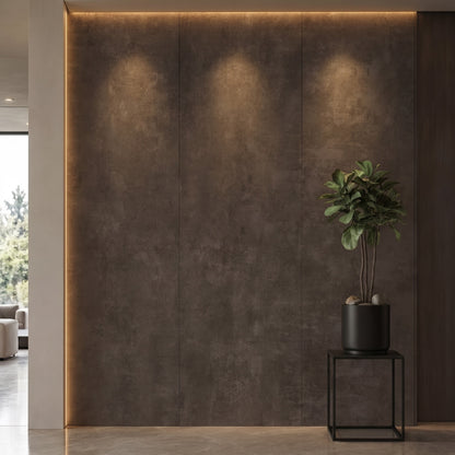 Bodaq NS601 Patina Metal interior film rendered on a feature wall