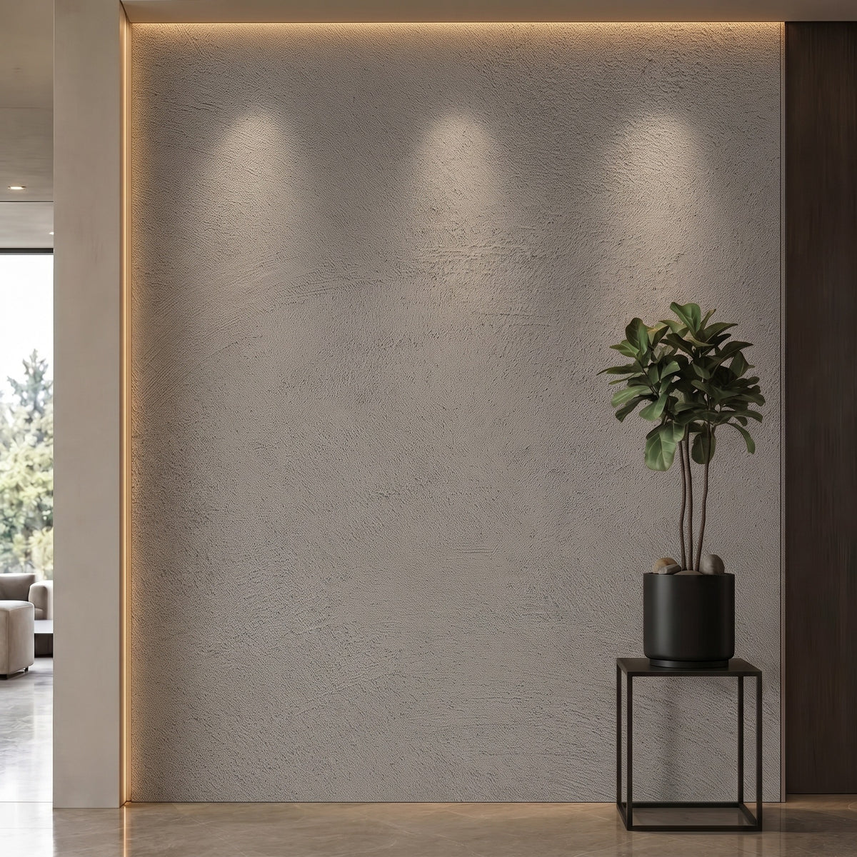 Bodaq NS703 interior film rendered on a feature wall