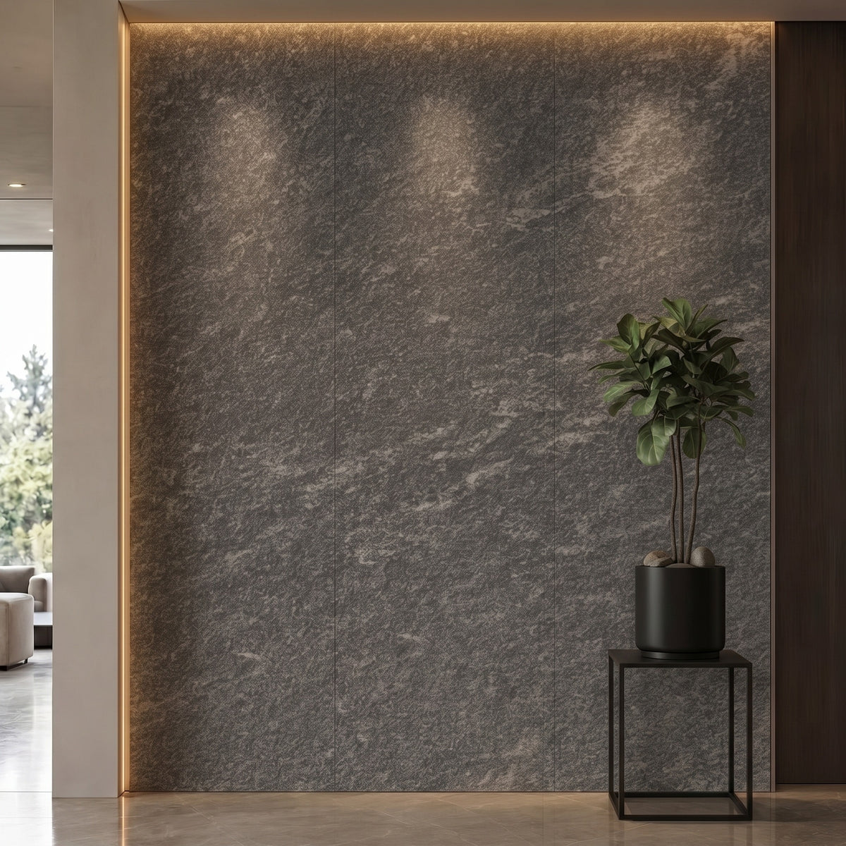 Bodaq NS710 interior film rendered on a feature wall