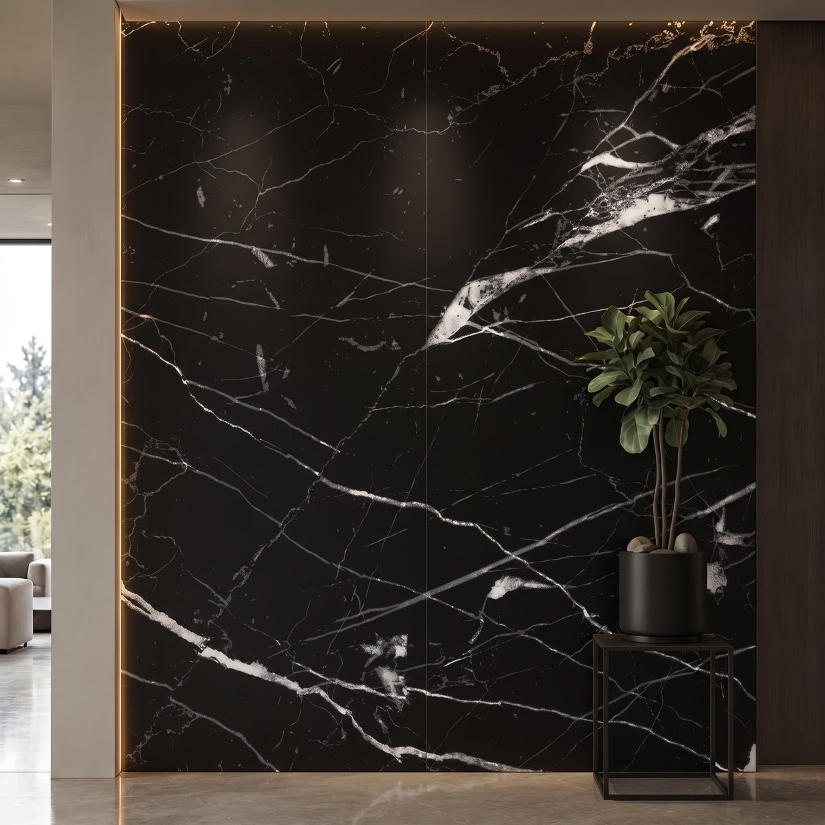 Bodaq NS804 interior film rendered on a feature wall