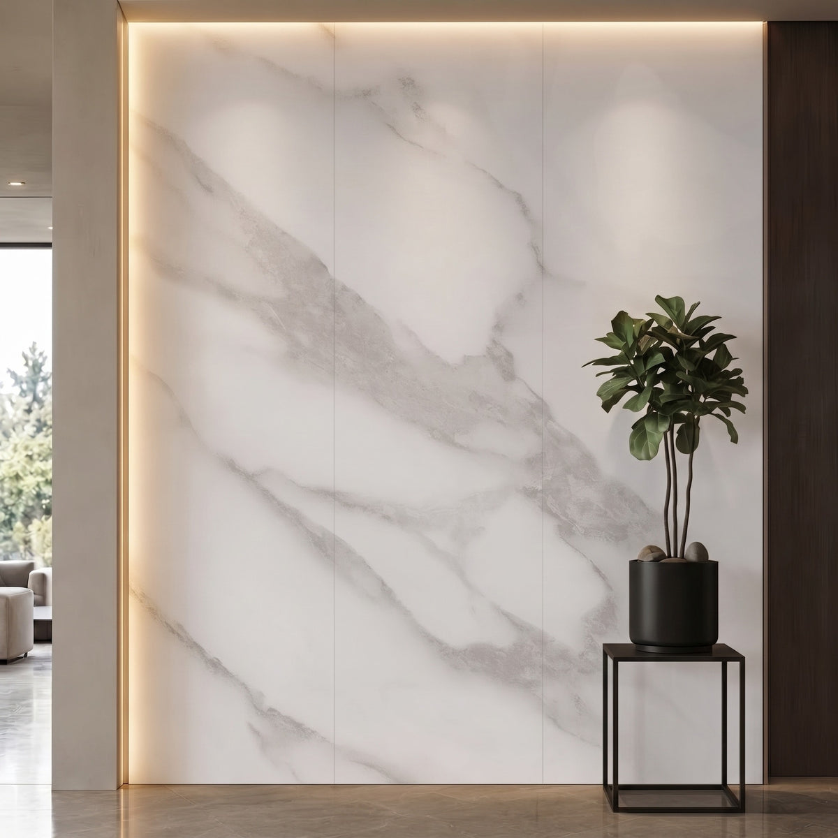 Bodaq NS814 interior film rendered on a feature wall