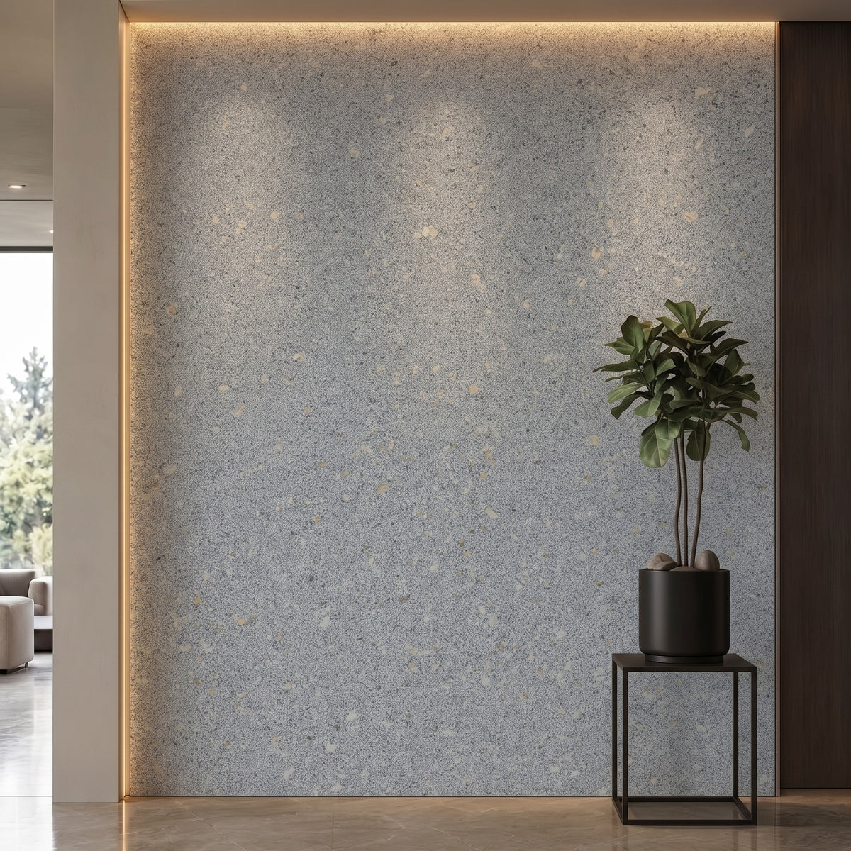 Bodaq NS822 interior film rendered on a feature wall