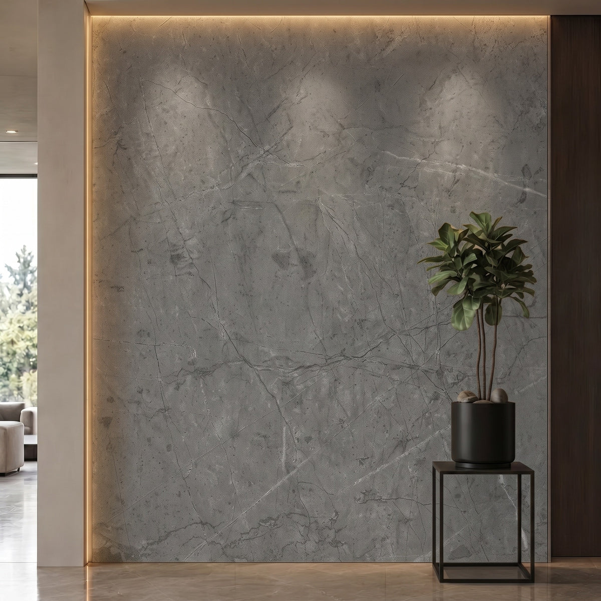 Bodaq PM006 interior film rendered on a feature wall