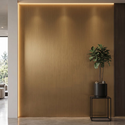 Bodaq RM003 Real Metal interior film rendered on a feature wall
