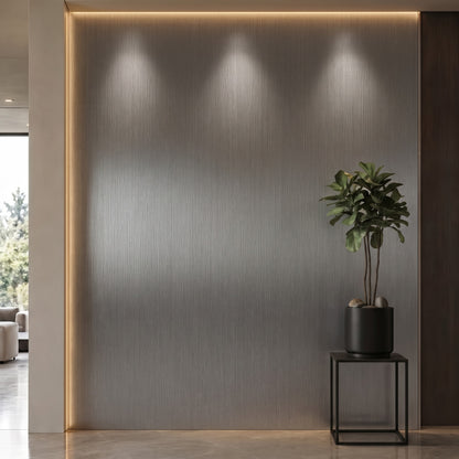 Bodaq RM004 Real Metal interior film rendered on a feature wall