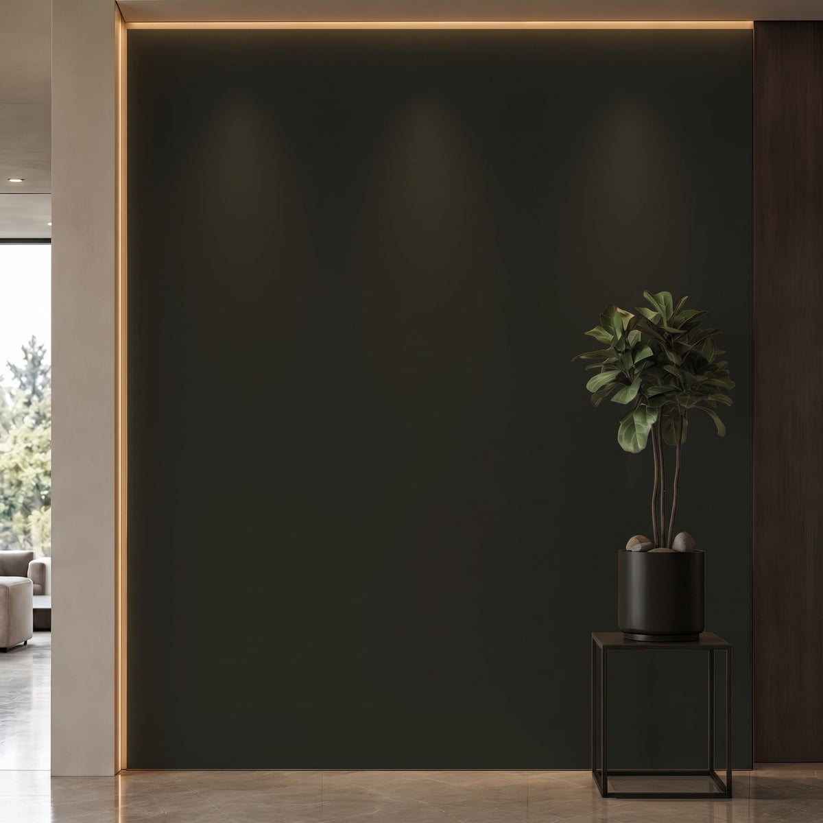 Bodaq S140 interior film rendered on a feature wall