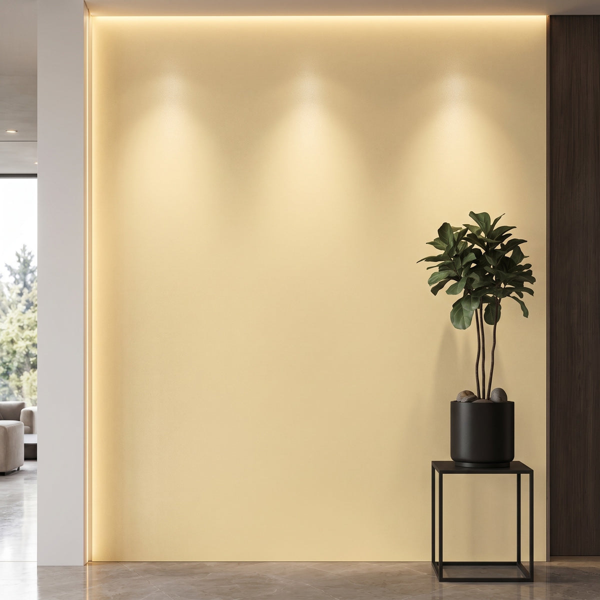 Bodaq S141 interior film rendered on a feature wall