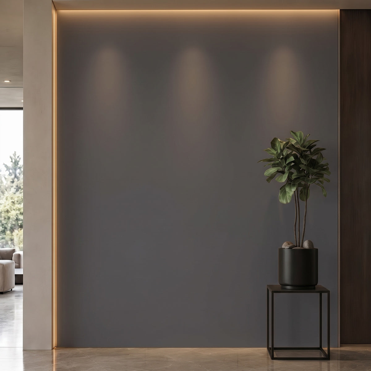 Bodaq S143 interior film rendered on a feature wall