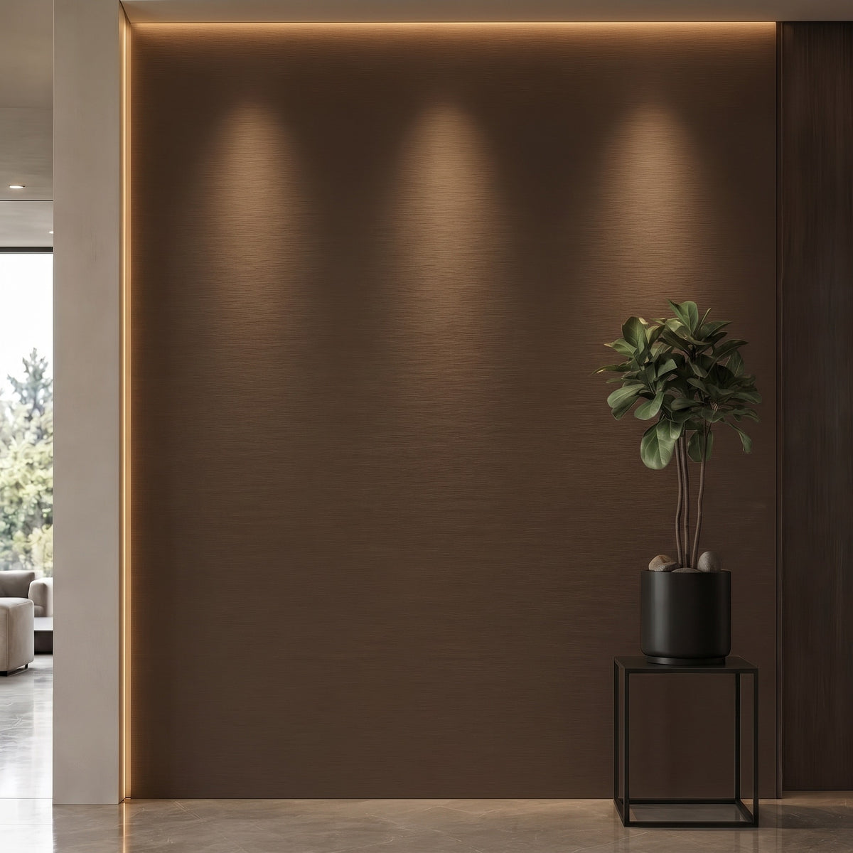 Bodaq S145 interior film rendered on a feature wall