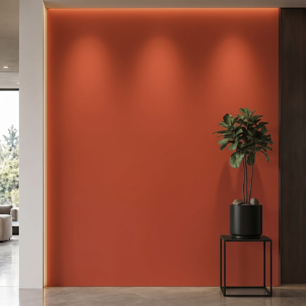 Bodaq S147 interior film rendered on a feature wall