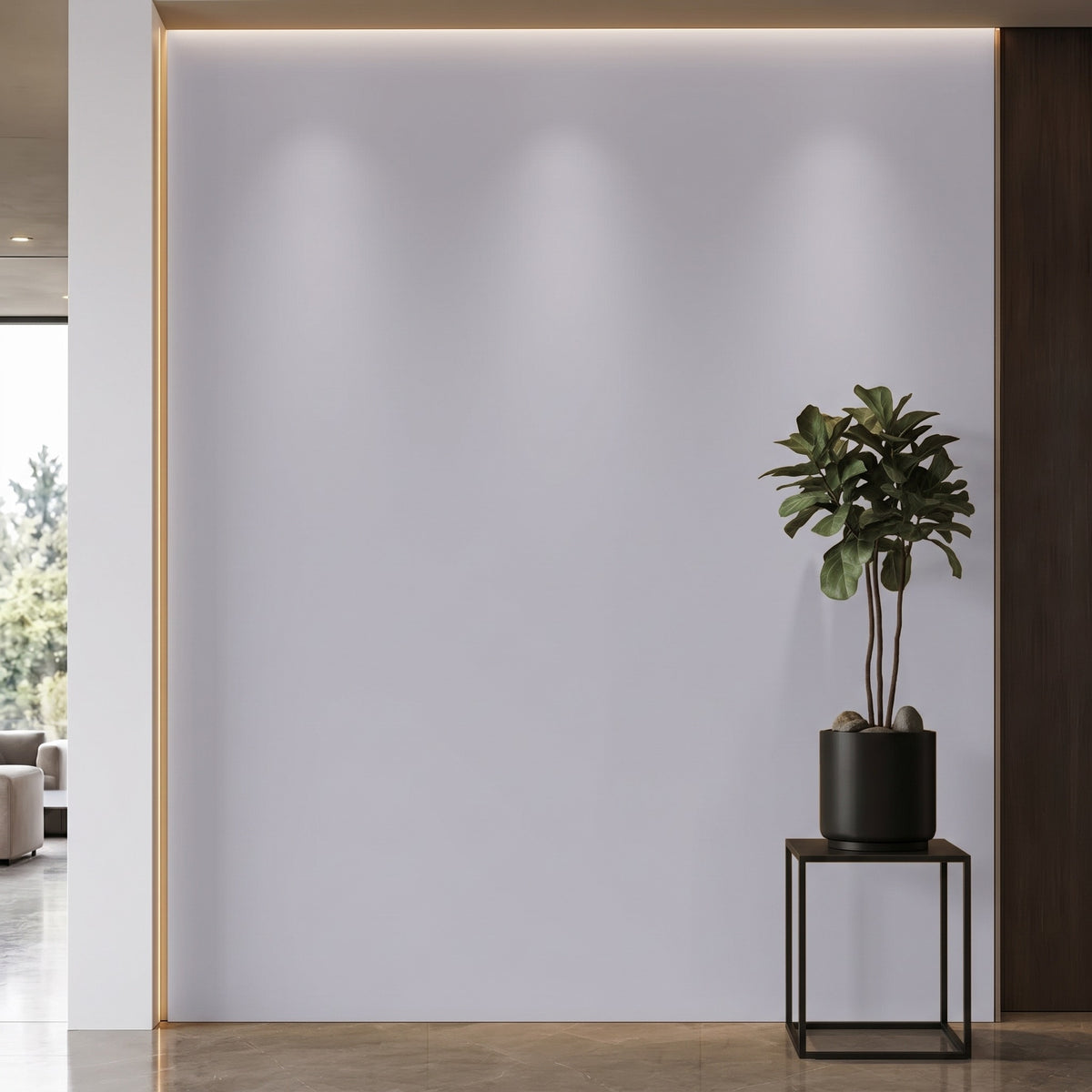 Bodaq S153 interior film rendered on a feature wall