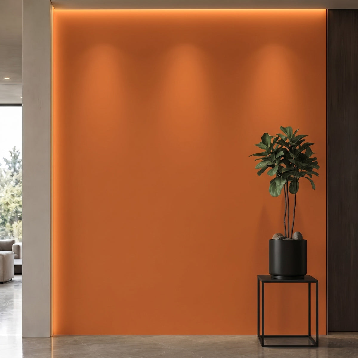 Bodaq S169 interior film rendered on a feature wall
