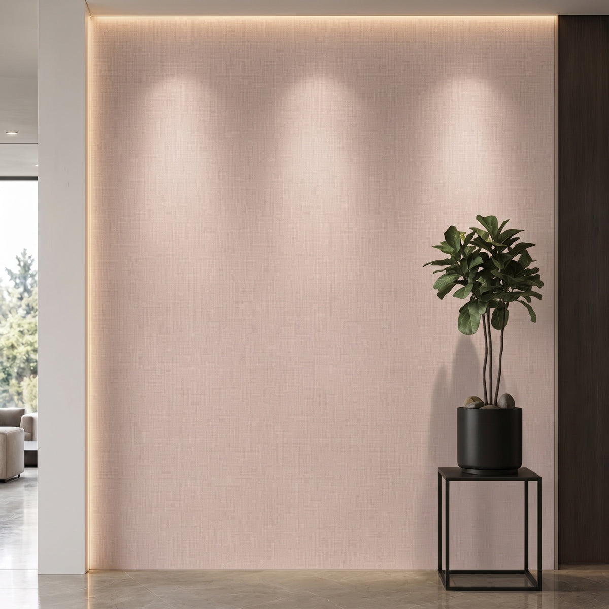 Bodaq S177 interior film rendered on a feature wall