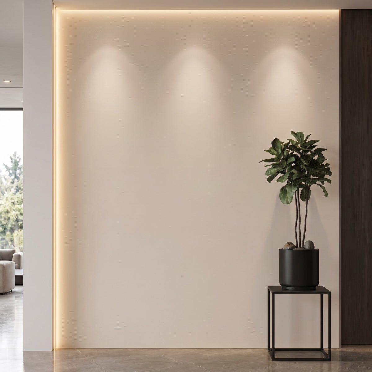Bodaq S178 interior film rendered on a feature wall