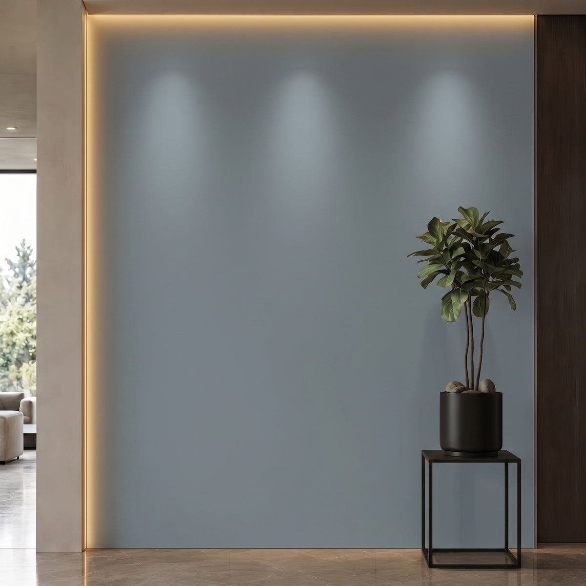 Bodaq S195 interior film rendered on a feature wall