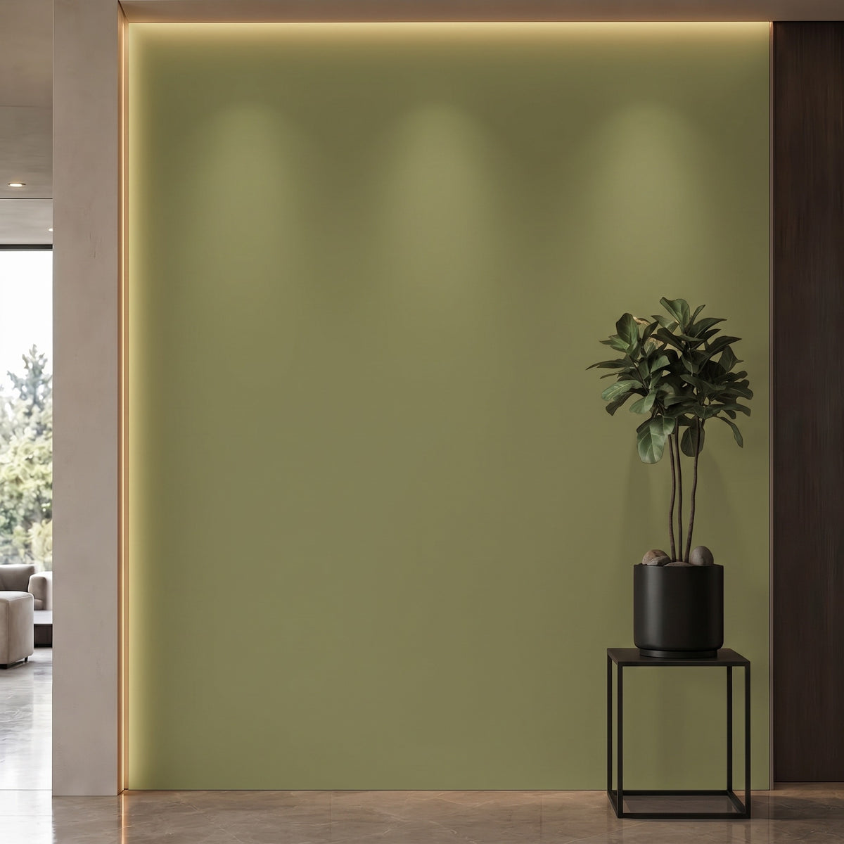 Bodaq S200 interior film rendered on a feature wall