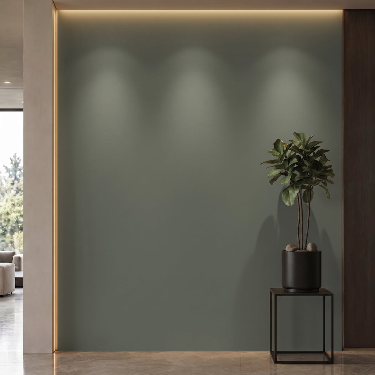 Bodaq S201 interior film rendered on a feature wall