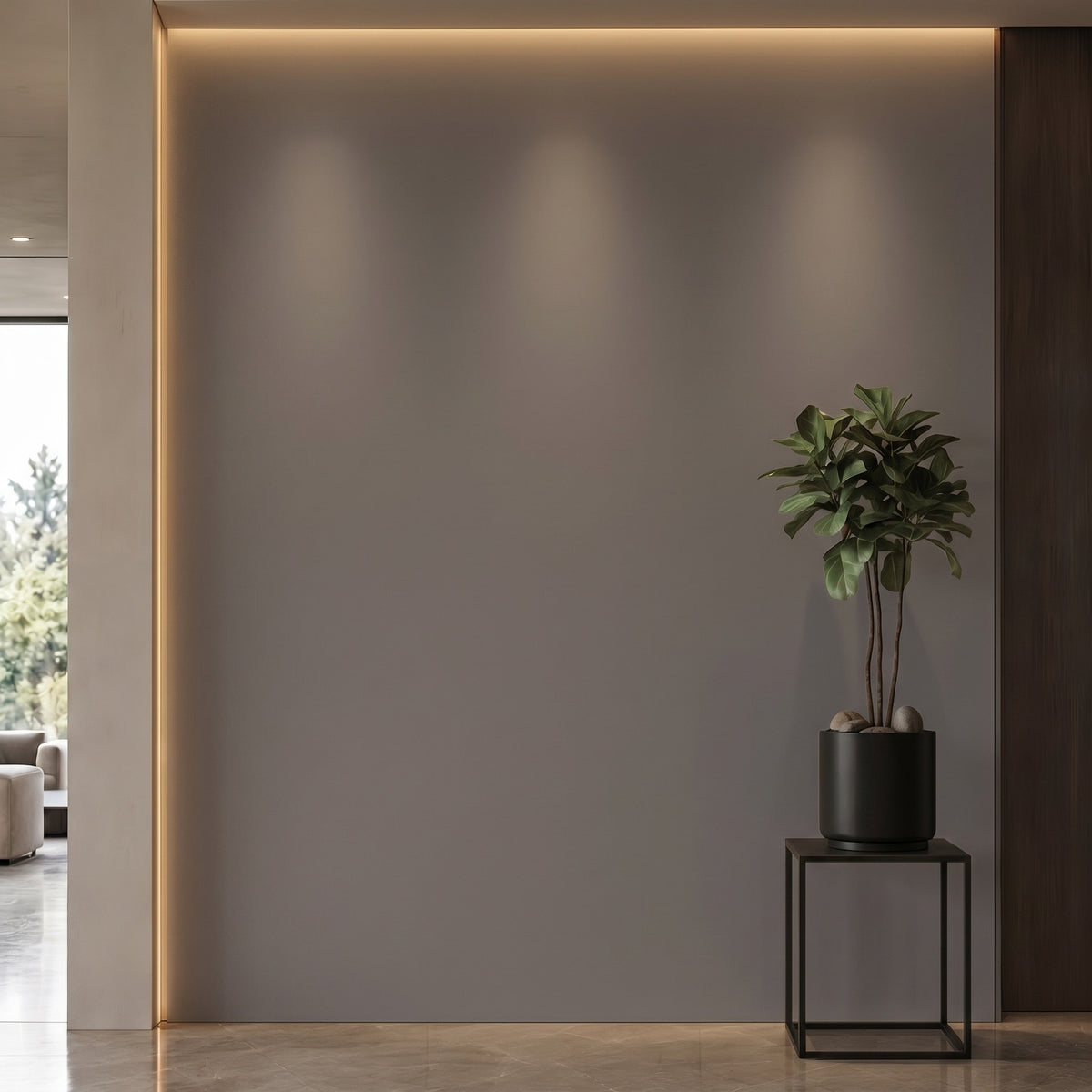Bodaq S210 interior film rendered on a feature wall