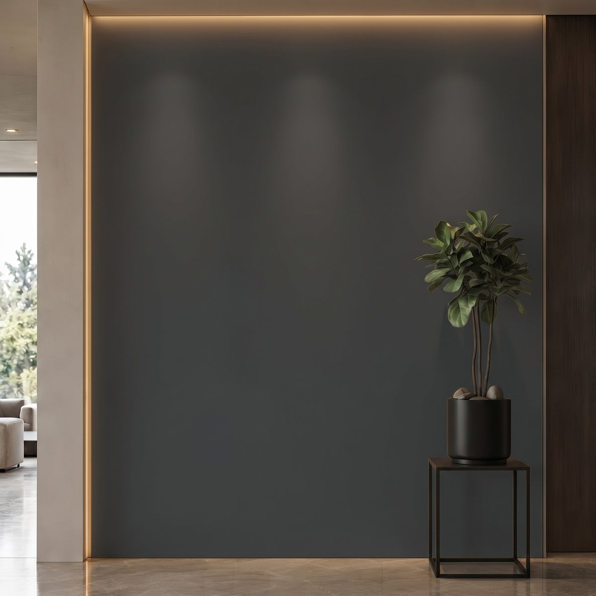 Bodaq S211 interior film rendered on a feature wall