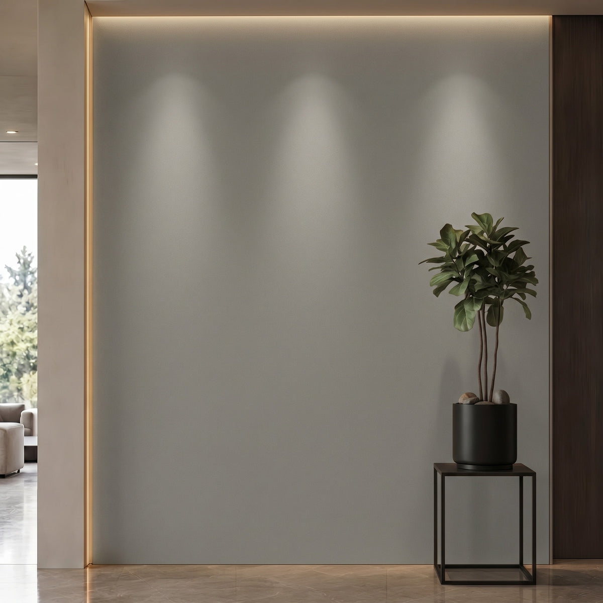Bodaq S212 interior film rendered on a feature wall