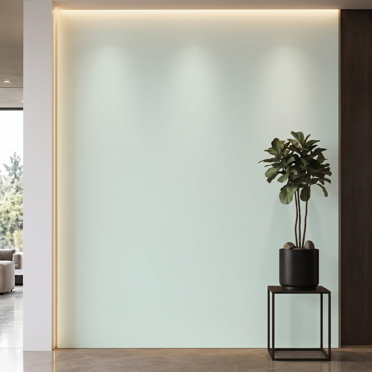 Bodaq S214 interior film rendered on a feature wall
