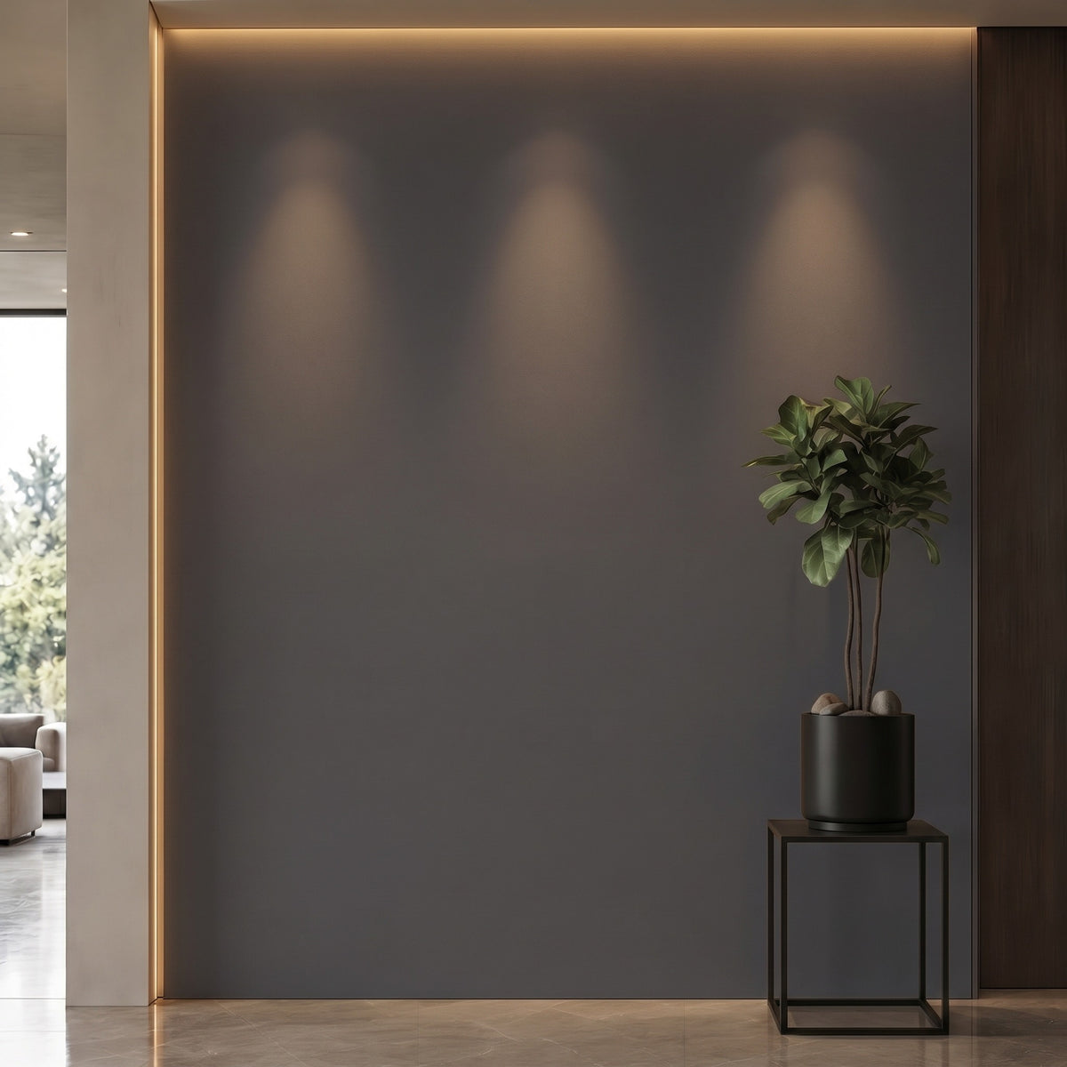 Bodaq S231 interior film rendered on a feature wall