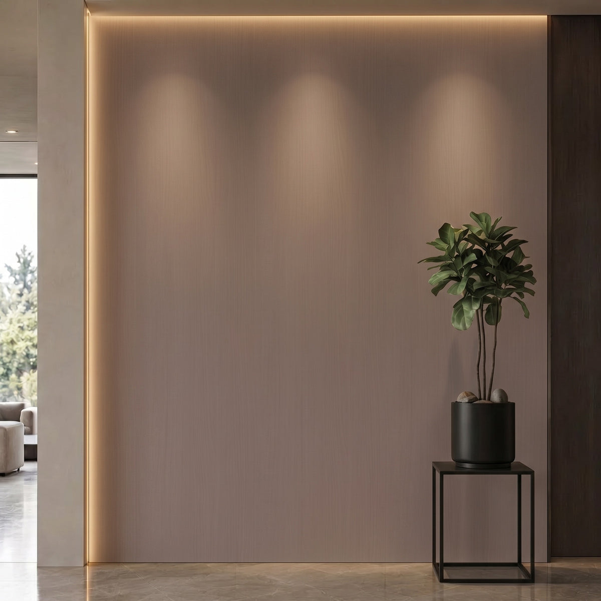 Bodaq S247 interior film rendered on a feature wall