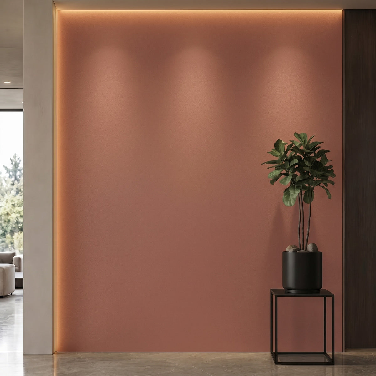 Bodaq S251 interior film rendered on a feature wall
