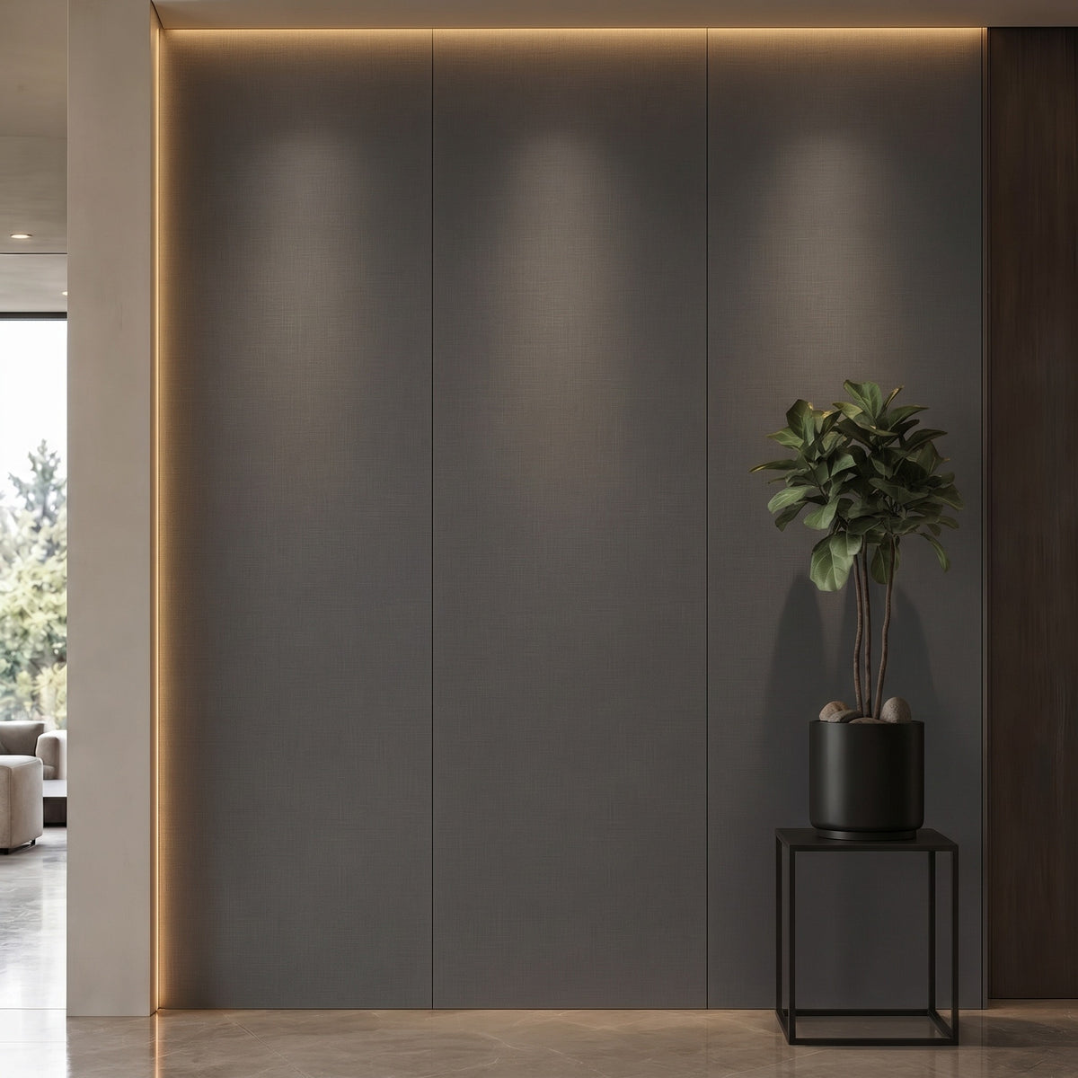 Bodaq S259 interior film rendered on a feature wall
