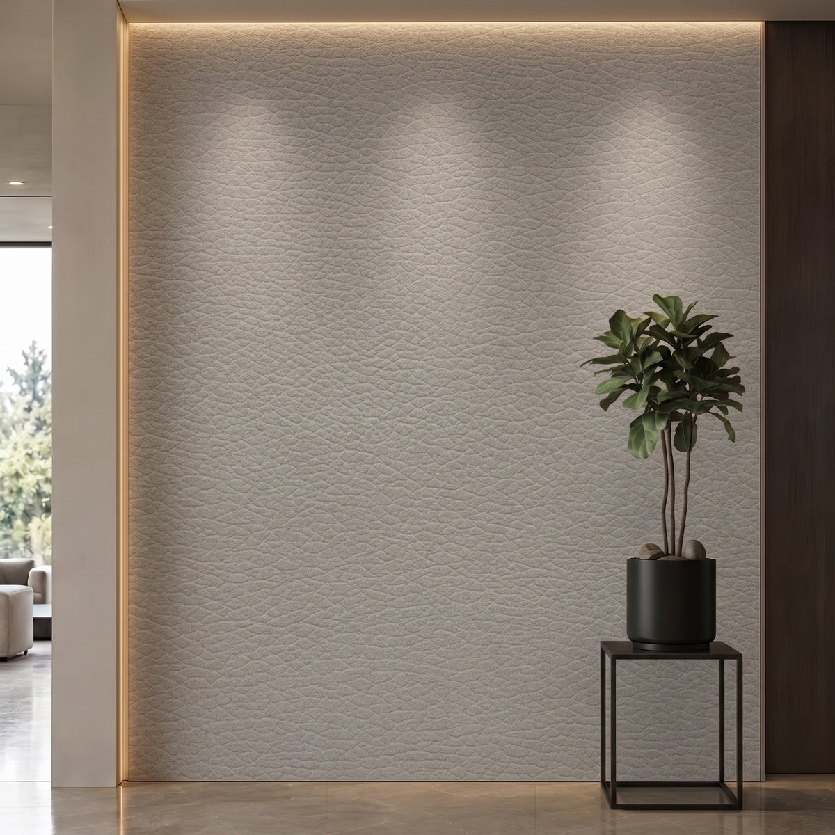 Bodaq SL402 interior film rendered on a feature wall