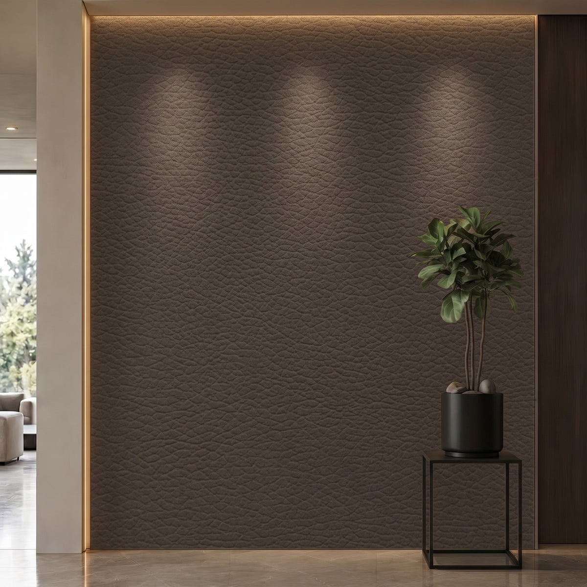Bodaq SL404 interior film rendered on a feature wall