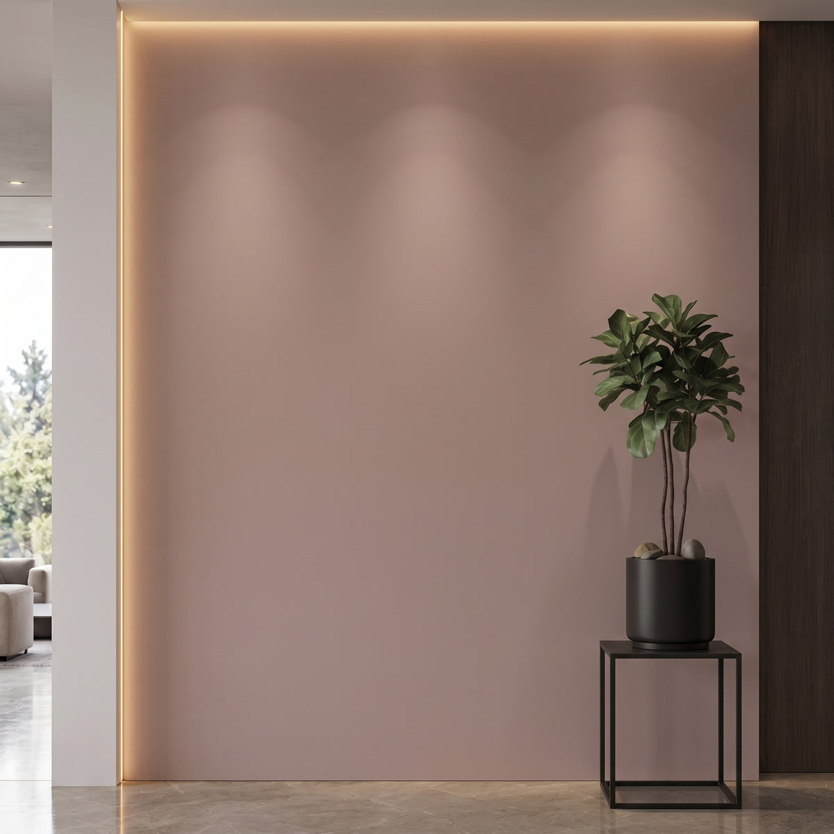 Bodaq SMT21 Super Matt interior film rendered on a feature wall