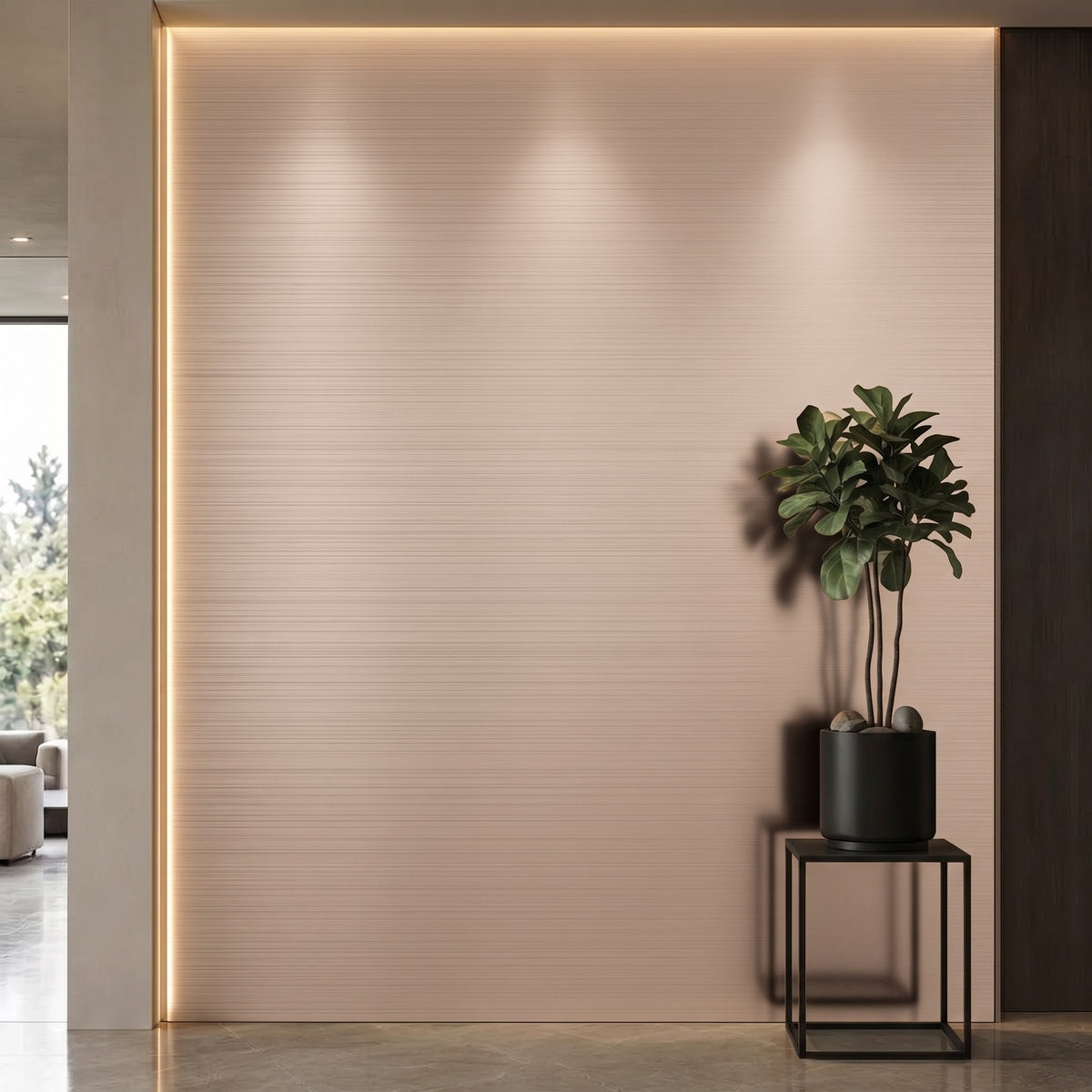 Bodaq VM906 interior film rendered on a feature wall