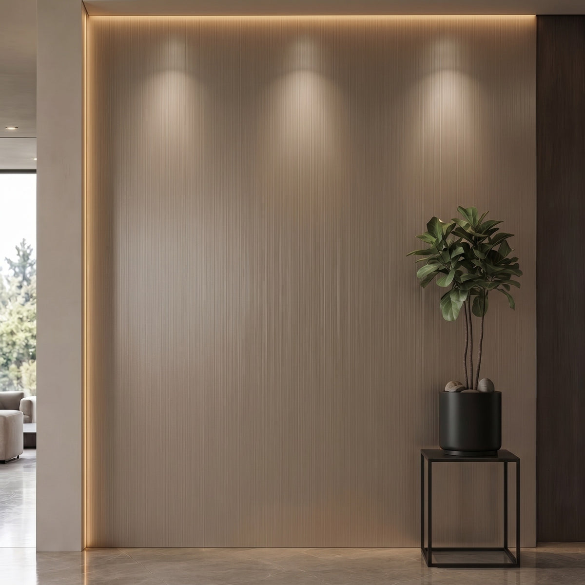 Bodaq VM908 interior film rendered on a feature wall