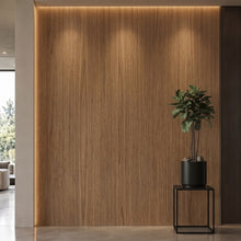 Bodaq W141 Walnut interior film rendered on a feature wall