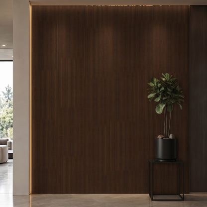 Bodaq W207 Walnut interior film rendered on a feature wall