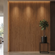 Bodaq W302 Walnut interior film rendered on a feature wall