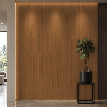 Bodaq W302 Walnut interior film rendered on a feature wall