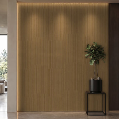 Bodaq W681 Walnut interior film rendered on a feature wall