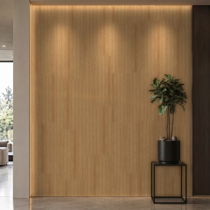 Bodaq W943 Oak interior film rendered on a feature wall