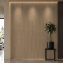 Bodaq W953 Teak interior film rendered on a feature wall